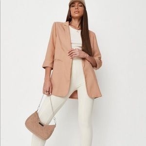 Camel Basic Boyfriend Blazer